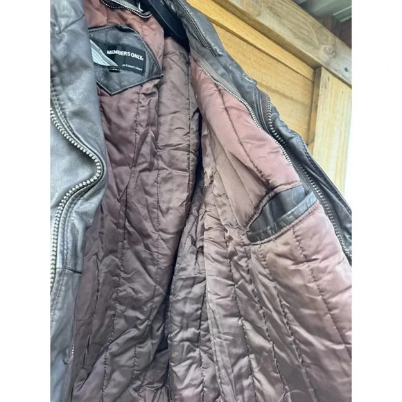 Vintage Members Only Bomber Jacket Europe Craft Men's 44 Brown‎ Made In Korea - Picture 15 of 16